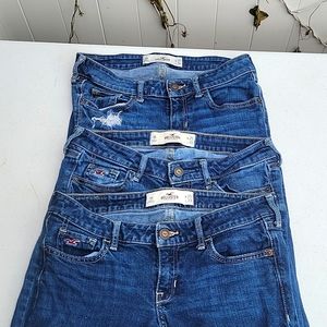 3 HOLLISTER Girls Jeans bundle lot, Size 1R as pictured